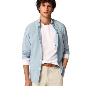 J. CREW Relaxed long-sleeve premium-weight cotton T-shirt ‎ in White Size Medium